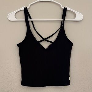 Vuori Women’s Black Ribbed Tank Top